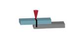 Principal illustration of square weld on overlapping joint